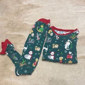 Little Sleepies: Festive Green and Red CHRISTMAS Kids Pajamas